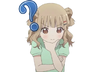 🤔 @hicusnuncus Confused Anime Girls, Telegram sticker 1 of 14