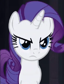 😞 Rarity | @MLP_AnimatedStickers, Telegram sticker 14 of 46