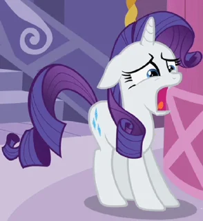😨 Rarity | @MLP_AnimatedStickers, Telegram sticker 19 of 46