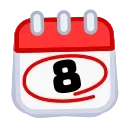 🗓 Calendar, стікер Telegram 8 з 54