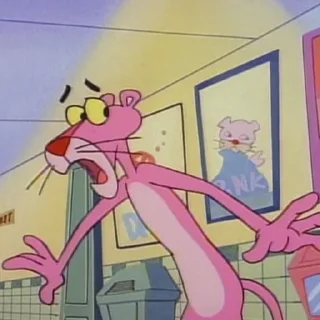 😧 Pink Panther @hehbaldezh, Telegram sticker 10 of 75