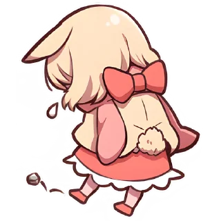 😔 Сладкий зайчик 3 @Nyasticks, стикер Telegram 10 из 41