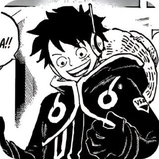 💋 ☆ﾟ⁠.⁠*⁠･⁠｡ﾟLuffy manga @microw, sticker Telegram 9 sur 31