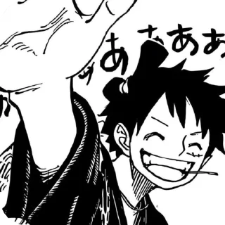 💋 ☆ﾟ⁠.⁠*⁠･⁠｡ﾟLuffy manga @microw, sticker Telegram 13 sur 31
