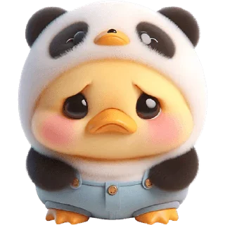😔 Панда-утка @Nyasticks, стикер Telegram 16 из 42
