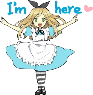 😇 Pom's Alice ENG :: @line_stickers, стікер Telegram 5 з 40