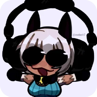 🎧 «~😺𝑀𝑠.𝐹𝑜𝑟𝑡𝑢𝑛𝑒😺~», стикер Telegram 8 из 120