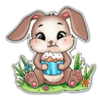 🧸 Пасхальный кролик) @giiirkaa, Telegram sticker 4 of 7