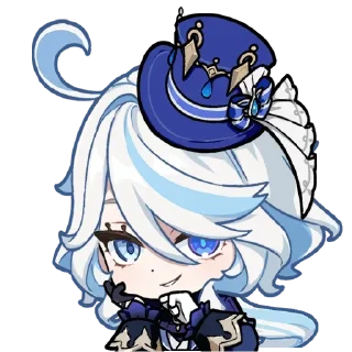 😏 Chibi Fontaine by @CitadelOfEtenity, sticker Telegram 21 sur 77