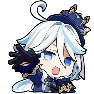 🥱 Chibi Fontaine by @CitadelOfEtenity, sticker Telegram 23 sur 77