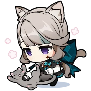 🐱 Chibi Fontaine by @CitadelOfEtenity, sticker Telegram 12 sur 77