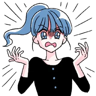 😱 Хани-тян - @tg_sticks, Telegram sticker 15 of 32
