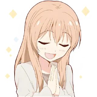 🙏 Повседневная-тян @Nyasticks, Telegram sticker 9 of 41