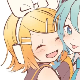 😂 Кагамине Рин @Anim_StikersUWU, Telegram sticker 18 of 85