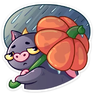 ☔️ Чертёнок Лютик :: @stickroom, sticker Telegram 24 sur 48