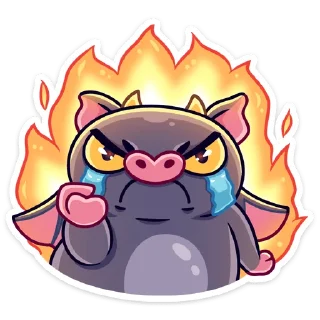 😡 Чертёнок Лютик :: @stickroom, sticker Telegram 22 sur 48