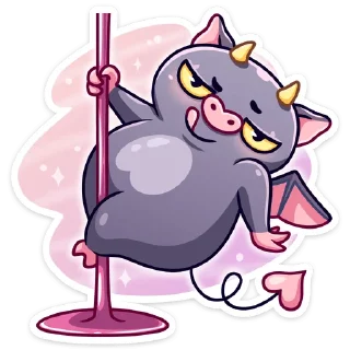 😉 Чертёнок Лютик :: @stickroom, sticker Telegram 13 sur 48