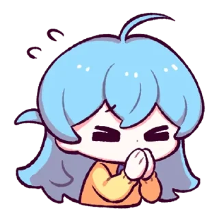 🙏 ✿Лили✿ @anime_sticks, стікер Telegram 19 з 32
