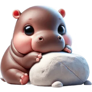 ☺️ Парный бегемотик 2 @Nyasticks2, Telegram sticker 10 of 42