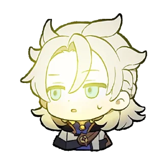 🌼 ⊹‌ °   𝆺𝅥 ᴀʟʙᴇᴅᴏ   𓆪  𝆺𝅥 @genshin_st1ckers, Telegram sticker 5 of 55