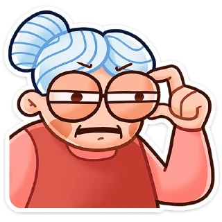 🤨 Бабуля • @TgSticker, Telegram sticker 11 of 49