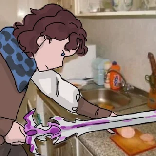 🔪 Lololo-Вилка, Telegram sticker 9 of 88
