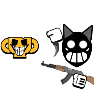 🔫 (ремодель пинов) cartoon cat, стикер Telegram 18 из 33
