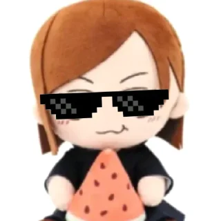 😎 Нобара ест арбуз, Telegram sticker 8 of 8