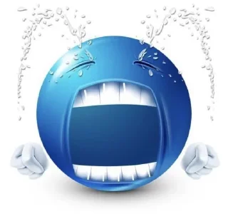 😭 blue emoji, стікер Telegram 9 з 70