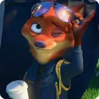 🌟 zootopia::Nick Wilde, стикер Telegram 6 из 64