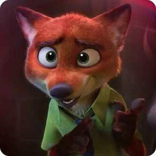 🌟 zootopia::Nick Wilde, стикер Telegram 23 из 64