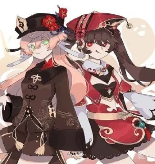 ❤️‍🔥 ♡yanfei × hu tao♡ @itsgensharts, Telegram sticker 7 of 30