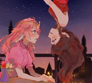 ❤️‍🔥 ♡yanfei × hu tao♡ @itsgensharts, Telegram sticker 16 of 30