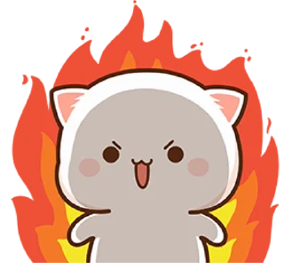 😡 all @mochipeachcats stickers, стикер Telegram 20 из 50