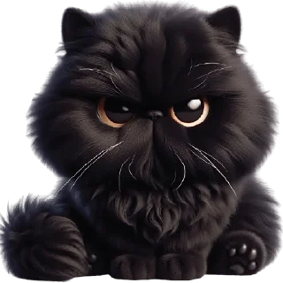 😒 Черный котэ @Nyasticks, Telegram sticker 22 of 34