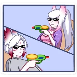 🔫 @tgsticker Мари и Хидэ: Медовый месяц, стикер Telegram 10 из 50