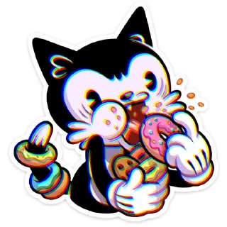 🍩 Стереокот Джо - @TgSticker, стикер Telegram 16 из 49