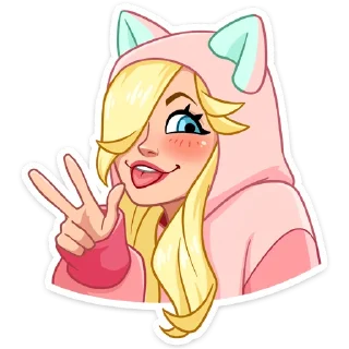 ✌️ Лина - @stickers_vk, sticker Telegram 13 sur 48
