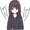 🤢 Menhera-chan. 3 :: @line_stickers, стикер Telegram 17 из 88