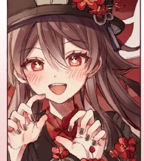 🥀 Hu Tao @itsgensharts, Telegram sticker 19 of 50