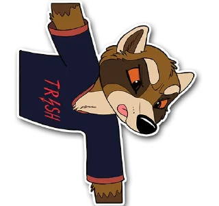 👇 Nik the Raccoon, Telegram sticker 10 of 28