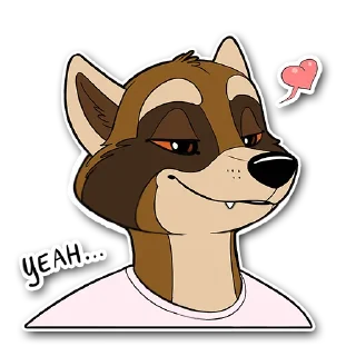 😏 Nik the Raccoon, Telegram sticker 5 of 28