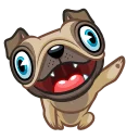 👋 Fred the Pug, стикер Telegram 5 из 25