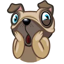 😨 Fred the Pug, стикер Telegram 4 из 25