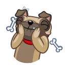 🦴 Fred the Pug, стикер Telegram 16 из 25