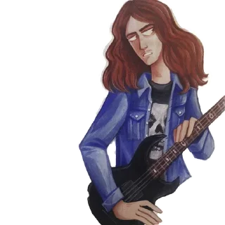 🎸 Clifford Burton, стикер Telegram 24 из 30
