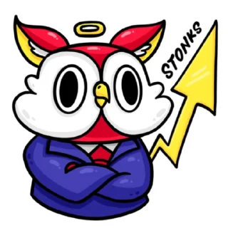 😊 Red owl, Telegram sticker 11 of 19
