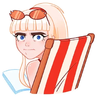😐 Отдыхаем с Каталиной, стикер Telegram 20 из 44