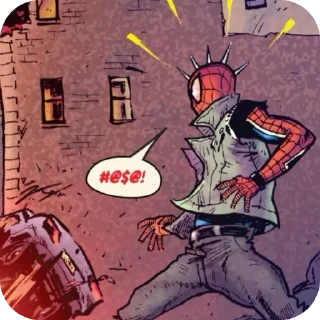 🤬 Spider-Punk ➩ @Earth928B, sticker Telegram 19 sur 45