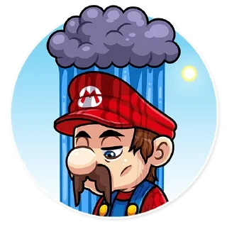 ☹️ Super Mario (@dailystkrbot), Telegram sticker 19 of 35